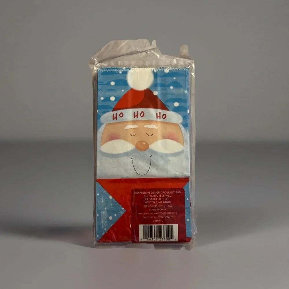 PREMIUM Cookie Exchange Paper Sacks, Christmas Holiday Santa Design
